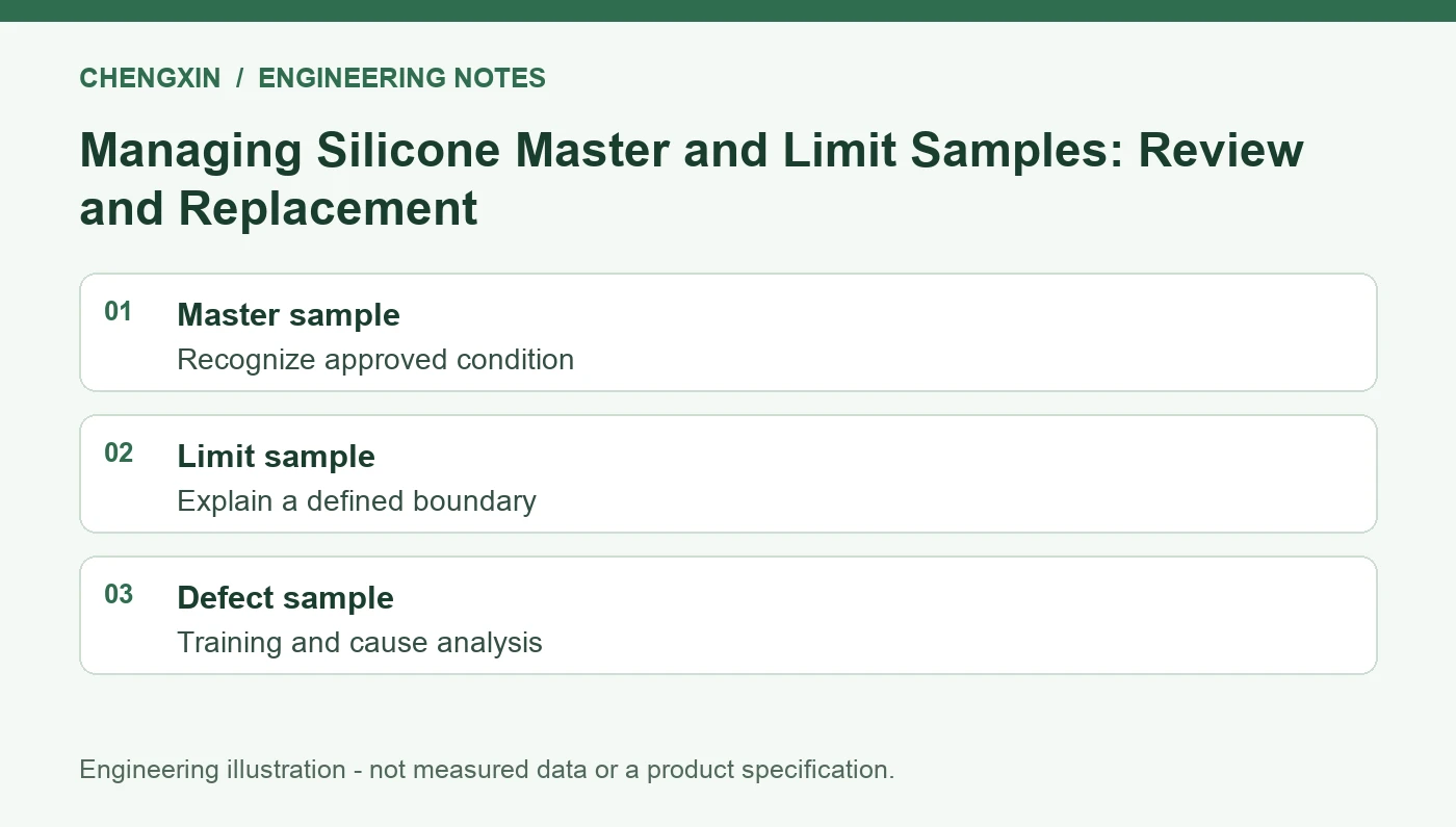 Managing Silicone Master and Limit Samples: Review and Replacement - engineering review overview