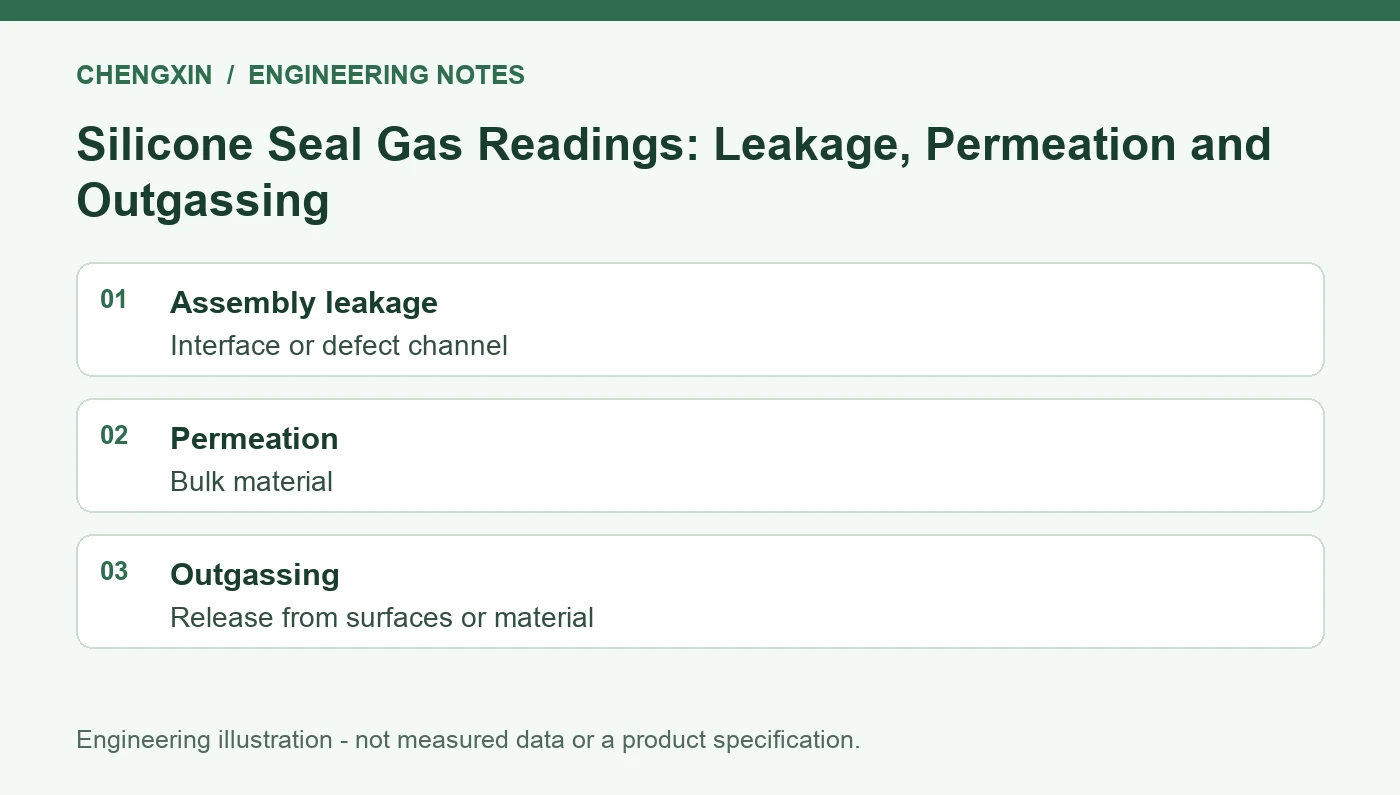 Silicone Seal Gas Readings: Leakage, Permeation and Outgassing - engineering review overview
