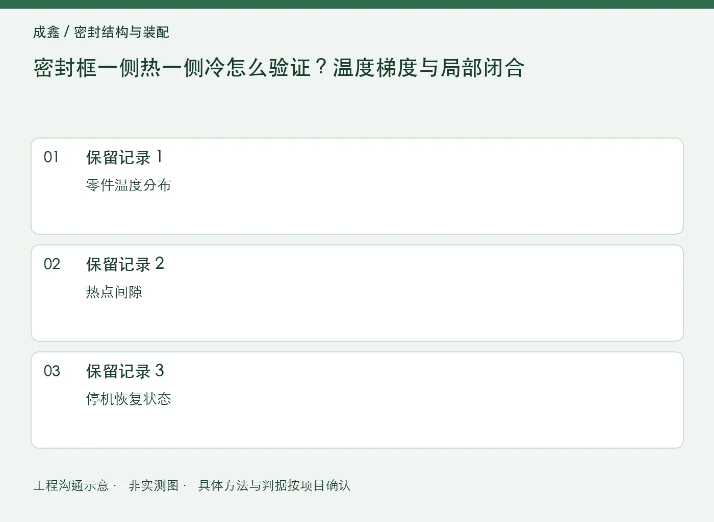 密封框一侧热一侧冷怎么验证?温度梯度与局部闭合:三项记录清单