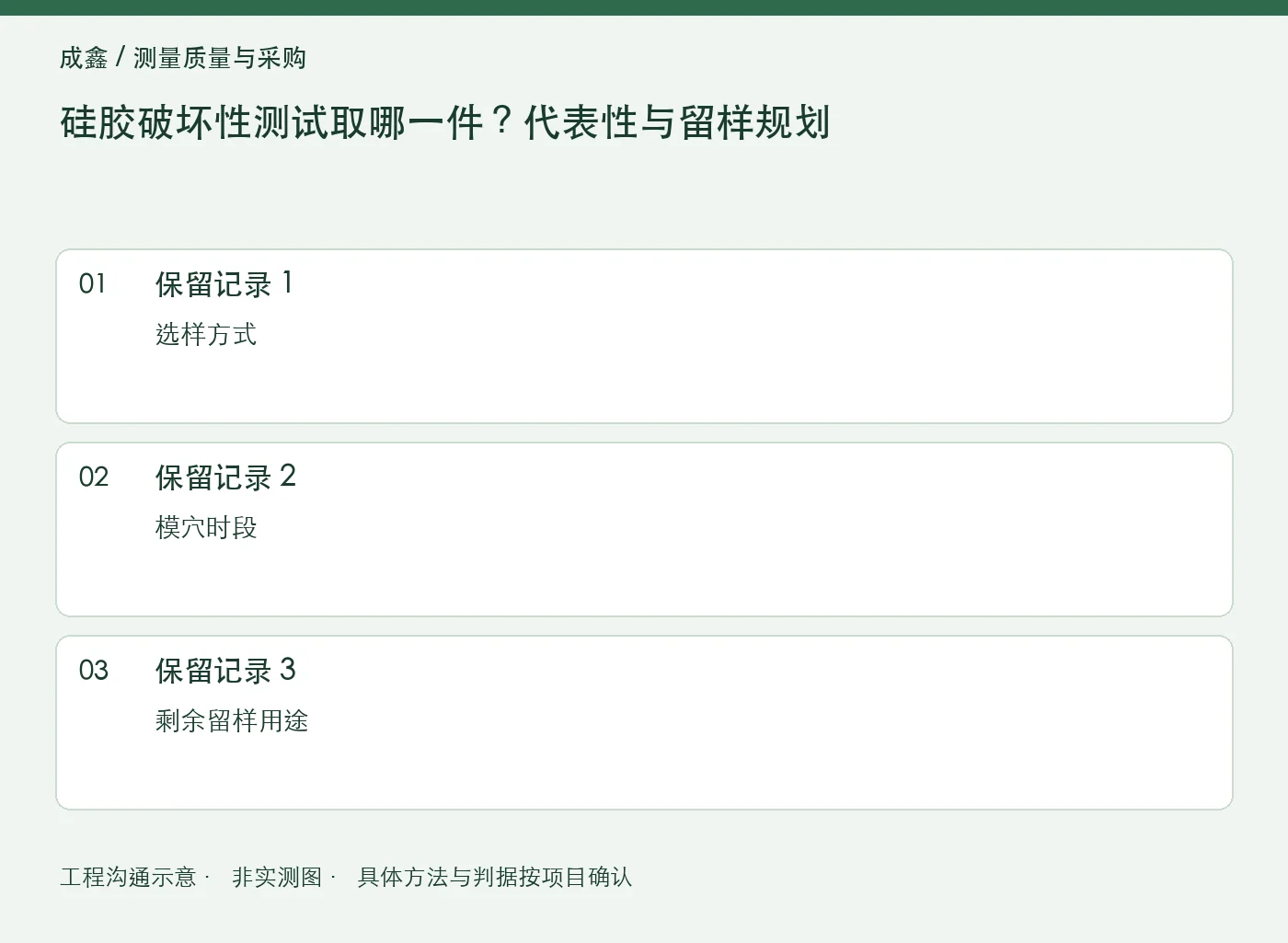 硅胶破坏性测试取哪一件?代表性与留样规划:三项记录清单