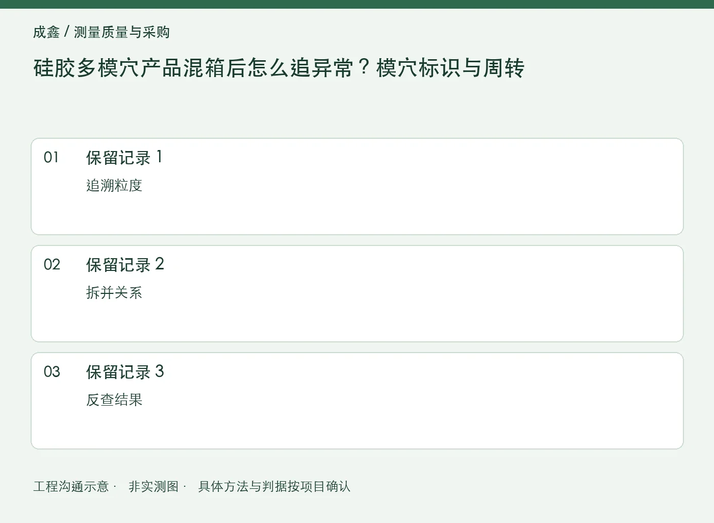 硅胶多模穴产品混箱后怎么追异常?模穴标识与周转:三项记录清单