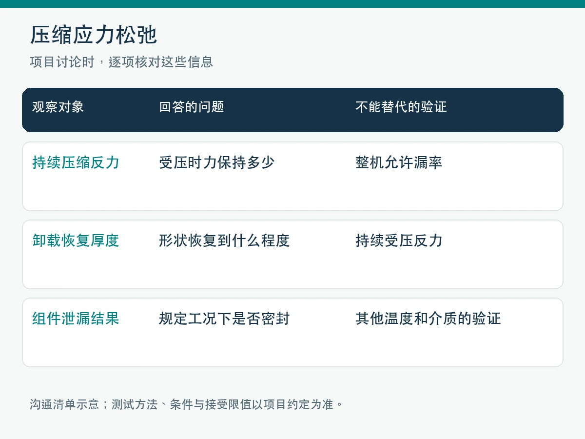 压缩应力松弛项目核对清单图