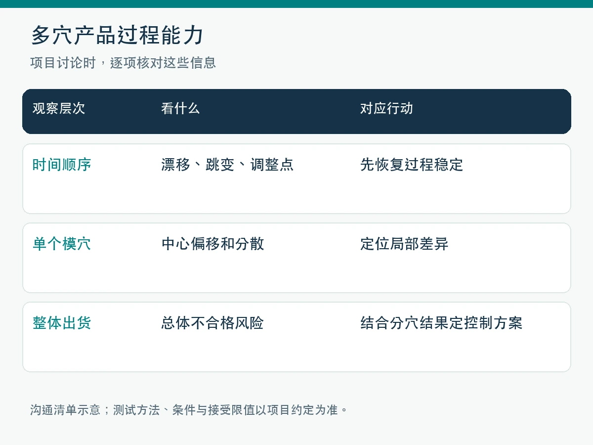 多穴产品过程能力项目核对清单图
