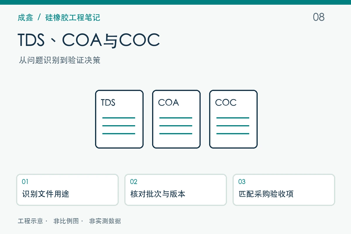 TDS、COA与COC工程示意与验证流程
