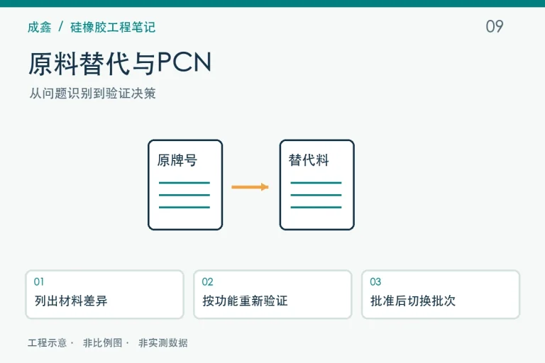 原料替代与PCN工程示意与验证流程