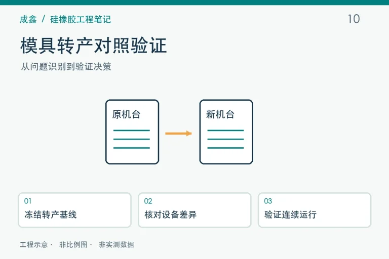模具转产对照验证工程示意与验证流程