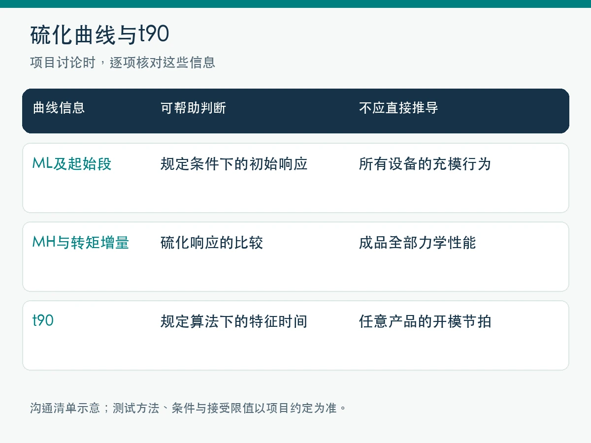 硫化曲线与t90项目核对清单图