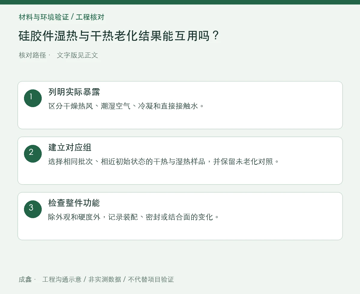 硅胶件湿热与干热老化结果能互用吗?试验环境的选择 三步核对图