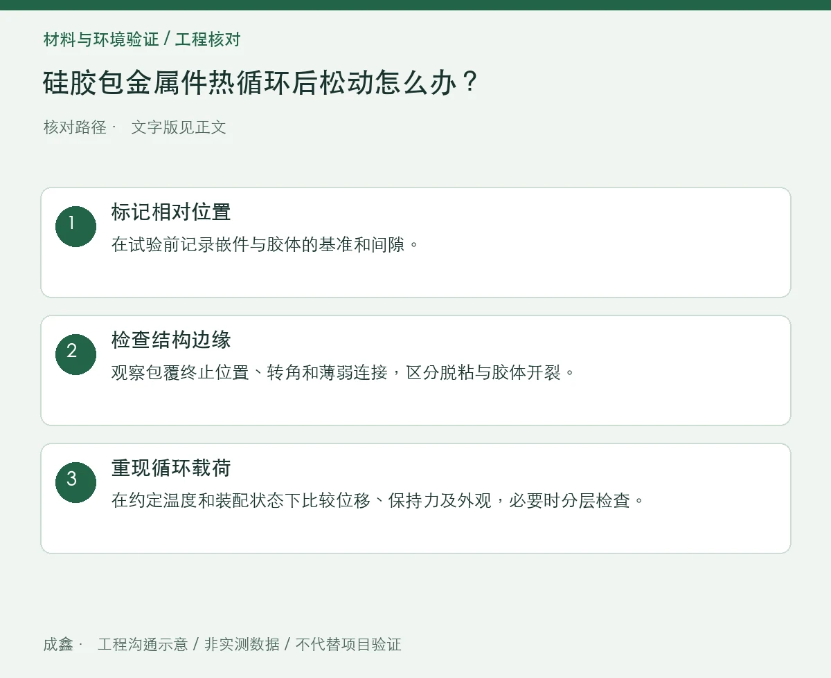硅胶包金属件热循环后松动怎么办?两种材料的变形协调 三步核对图