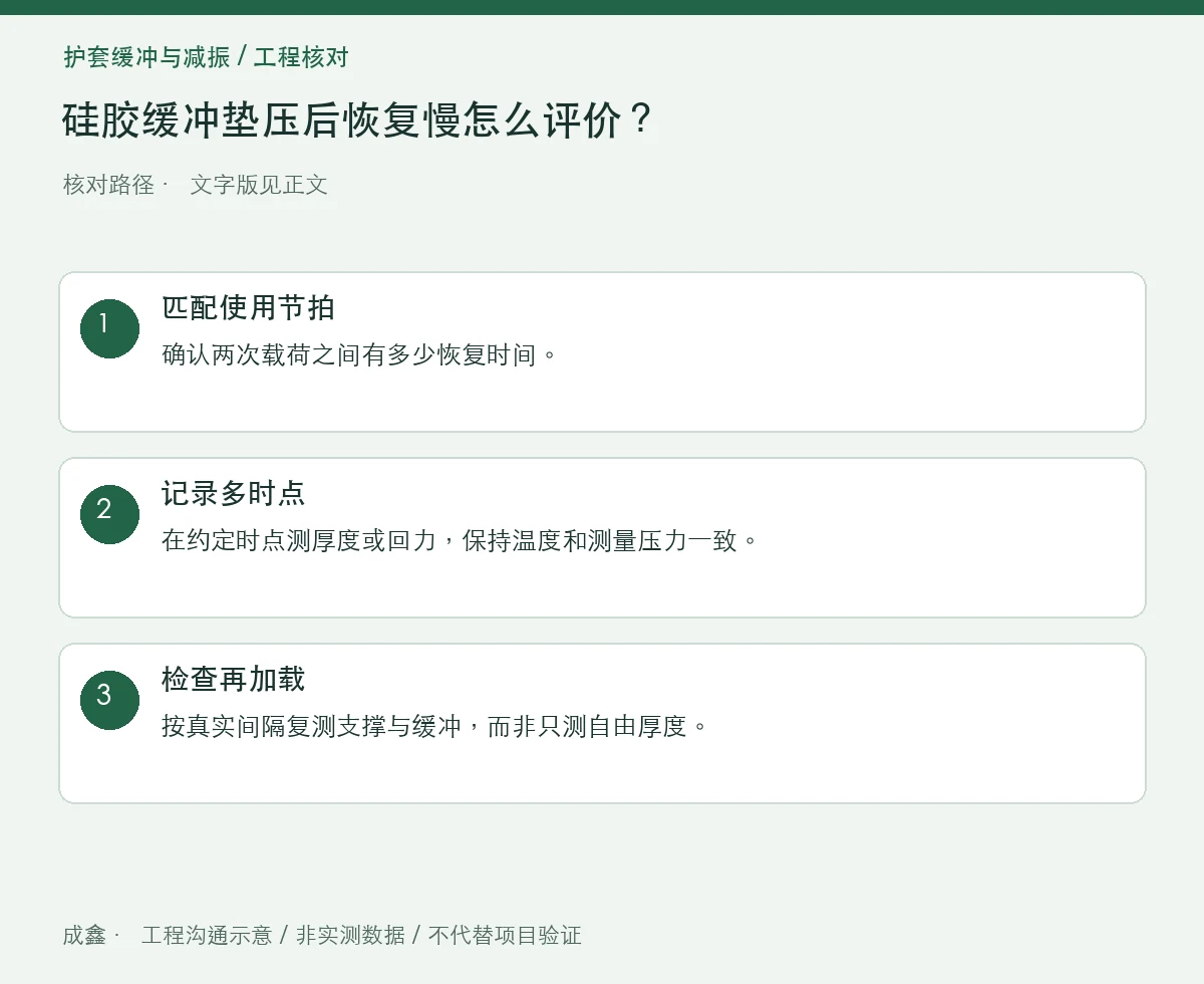 硅胶缓冲垫压后恢复慢怎么评价？卸载时点与功能等待 三步核对图