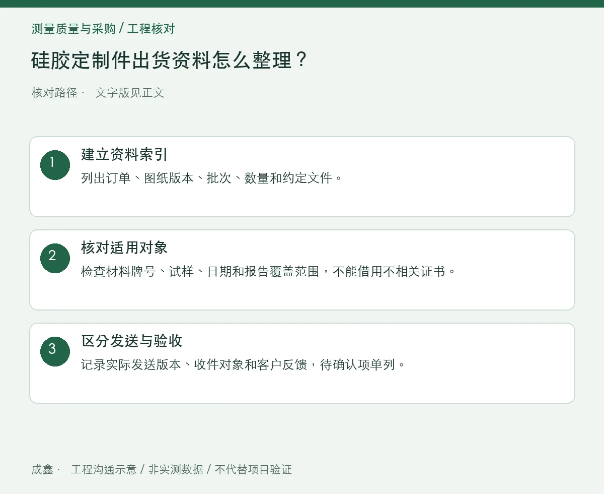 硅胶定制件出货资料怎么整理?批次、报告和样品一一对应 三步核对图
