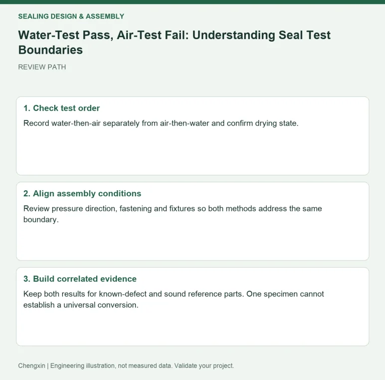 Water-Test Pass, Air-Test Fail: Understanding Seal Test Boundaries — review diagram