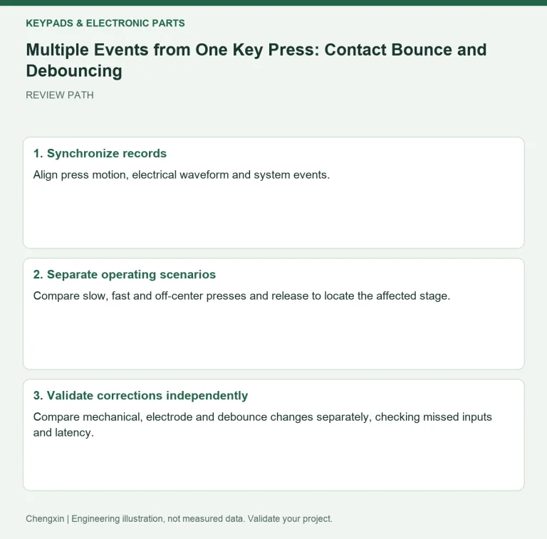 Multiple Events from One Key Press: Contact Bounce and Debouncing — review diagram