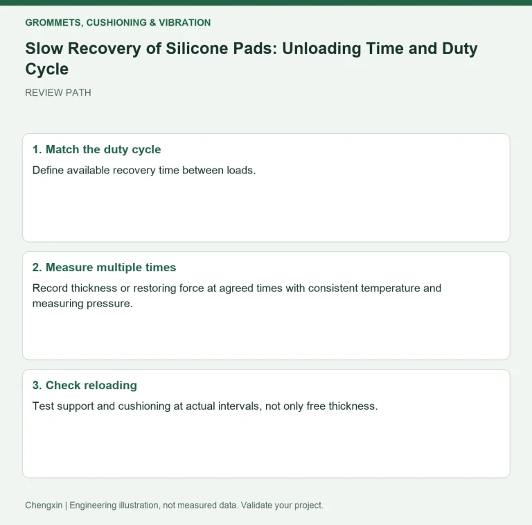 Slow Recovery of Silicone Pads: Unloading Time and Duty Cycle — review diagram