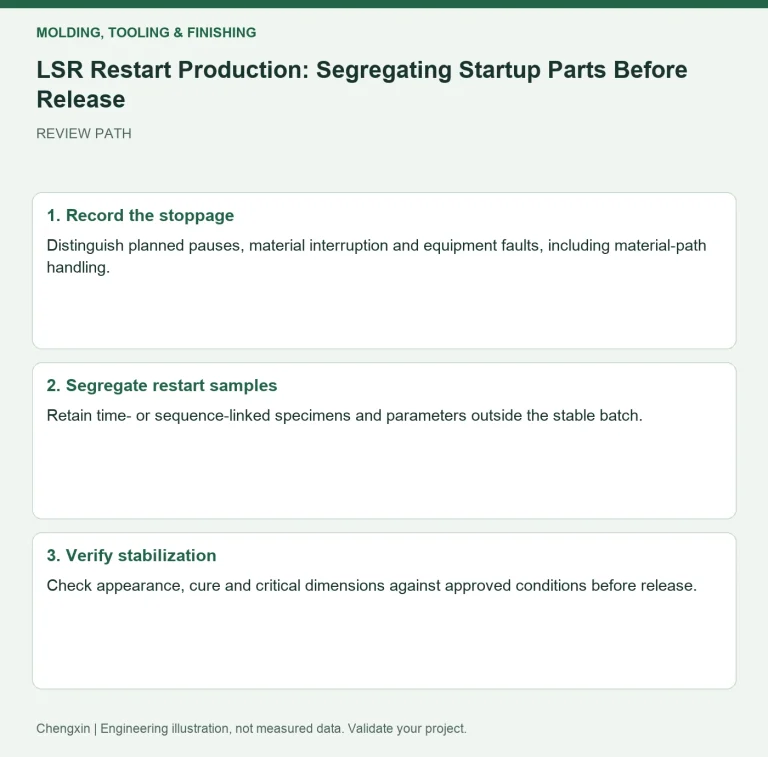 LSR Restart Production: Segregating Startup Parts Before Release — review diagram