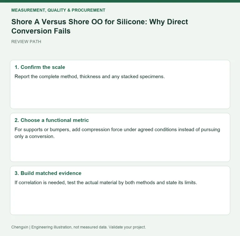 Shore A Versus Shore OO for Silicone: Why Direct Conversion Fails — review diagram